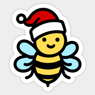 Santa Bee Sticker